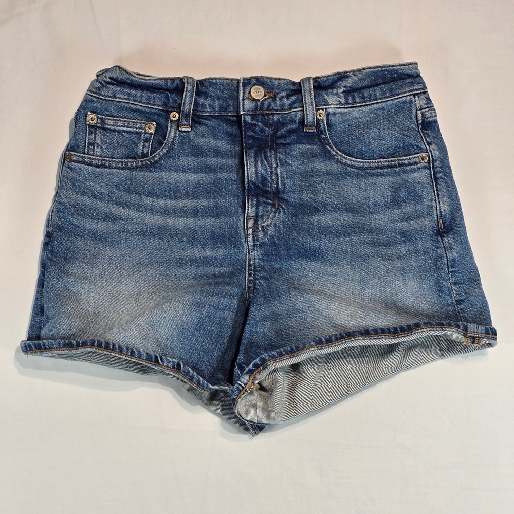 J.Crew Womens High Rise Denim Shorts Medium Wash Blue Size 26 CS480